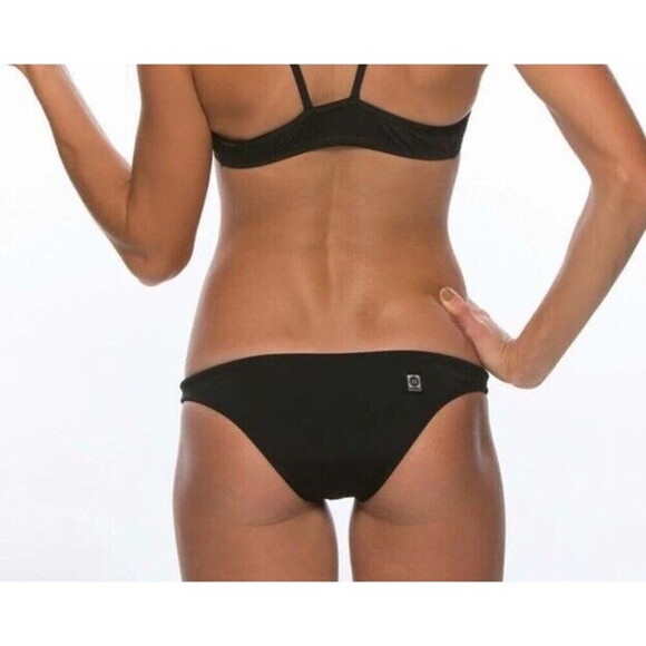 Jolyn Clothing Bikini Swim Bottoms Only Brazil Cut Large Black New with tags - Picture 7 of 7